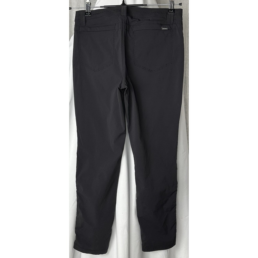 EDDIE BAUER Travex Trail Pants Women's 6 Black Cinch Leg Hiking Outdoor Gorpcore - Picture 2 of 15